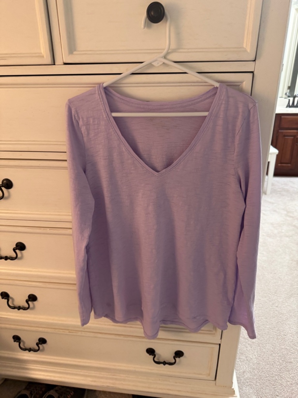 Lilly Pulitzer Lavender V-Neck Long Sleeve Top